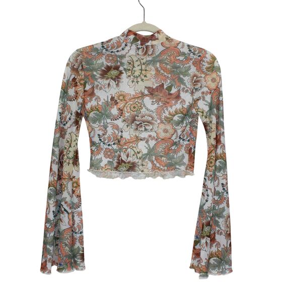 Bundle 4 Items SMALL Corduroy Shacket BellSleeve Crop Sheer Lace RibbedSweater - Picture 4 of 9